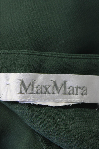 Max Mara Womens Long Sleeve V Neck Boxy Lightweight Top Green Size 6