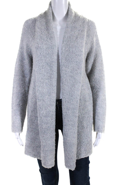 Joie Womens Long Loose Knit Open Front Cardigan Sweater Gray Size Extra Small