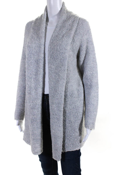 Joie Womens Long Loose Knit Open Front Cardigan Sweater Gray Size Extra Small