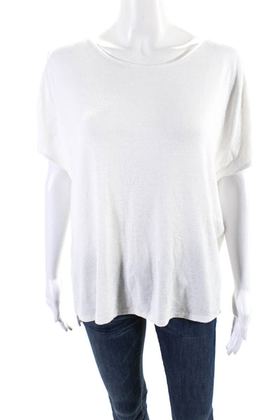 Rag & Bone Jean Womens Short Sleeves Pullover Sweater White Size Small