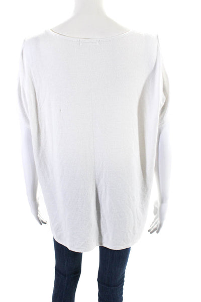 Rag & Bone Jean Womens Short Sleeves Pullover Sweater White Size Small