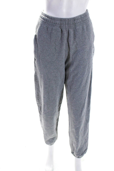 Les Girls Les Boys Womens Cotton Fleece Elastic Waist Sweatpants Gray Size XS