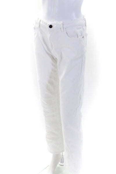 DL1961 Womens White High Rise Brady Slim Straight Leg Jeans Size 16