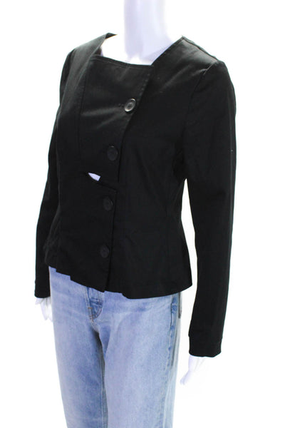 Xenia Design Womens Long Sleeve Four Button Square Neck Jacket Black Size IT 36