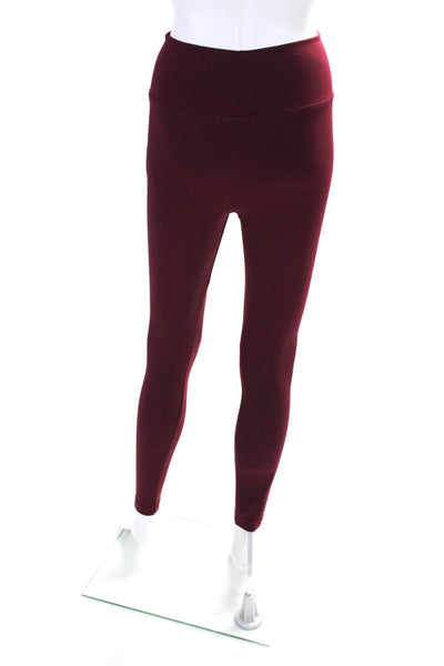 Kimberly Womens Mid-Rise Pull On Stretch Ankle Leggings Burgundy Red Size XS