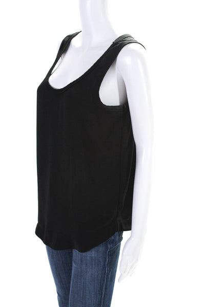 philosophy Womens Scoop Neck Sleevless Tank Blouse Black Size M