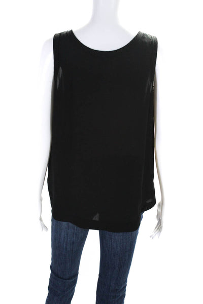 philosophy Womens Scoop Neck Sleevless Tank Blouse Black Size M