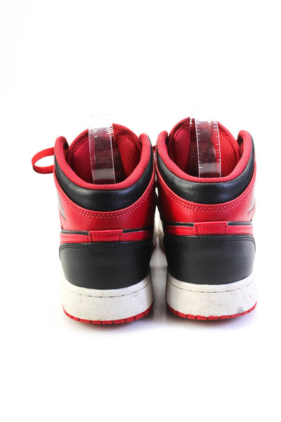 Nike Boys Red Black Air Jordan High Top Sneakers Shoes Size 4.5Y