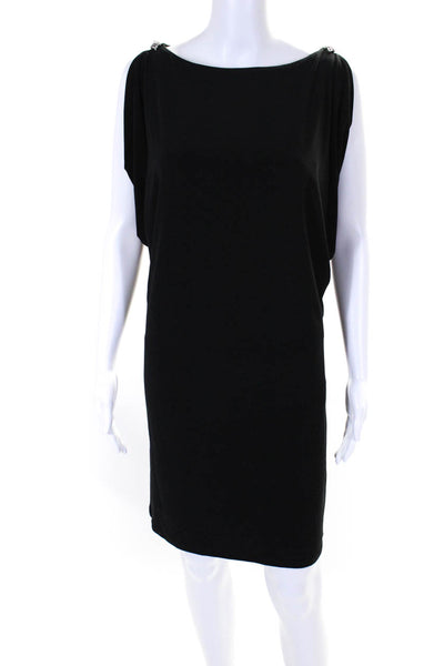 Lauren Ralph Lauren Womens Jersey Knit Knee Length Blouson Dress Black Size 6