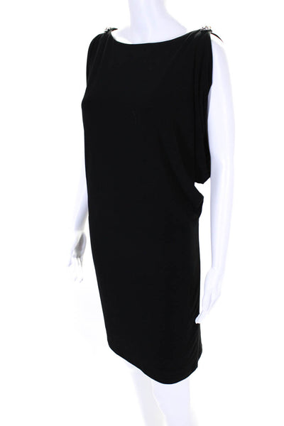 Lauren Ralph Lauren Womens Jersey Knit Knee Length Blouson Dress Black Size 6