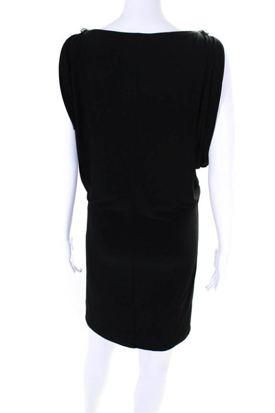 Lauren Ralph Lauren Womens Jersey Knit Knee Length Blouson Dress Black Size 6