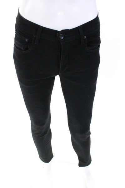 Rag & Bone Mens Fit 2 Slim Leg Button Fly Skinny Jeans Black Size 29