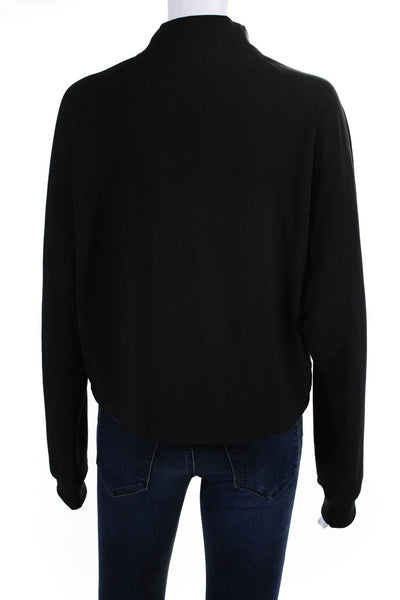Lululemon Womens Long Sleeves High Neck Pullover Sweatshirt Black Size 10