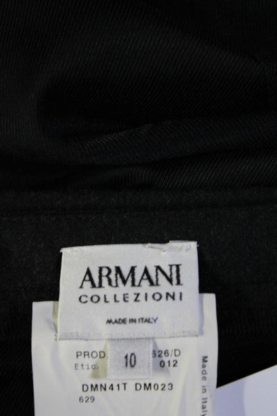 Armani Collezioni Womens Wool Mid Rise Knee Length Pencil Skirt Gray Size 10