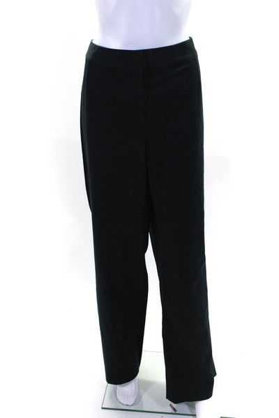 Lafayette 148 New York Womens Cotton High-Rise Pants Trousers Navy Size 14