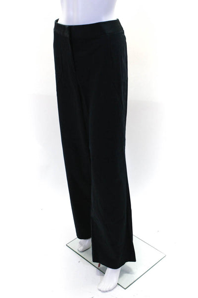 Lafayette 148 New York Womens Cotton High-Rise Pants Trousers Navy Size 14