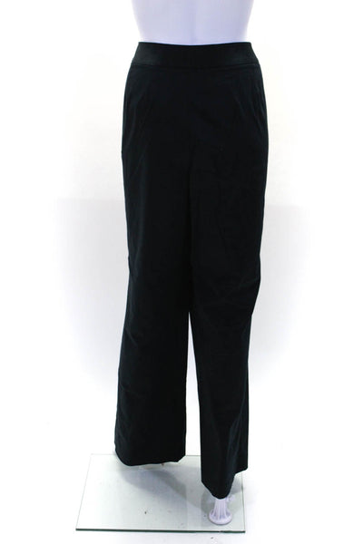 Lafayette 148 New York Womens Cotton High-Rise Pants Trousers Navy Size 14