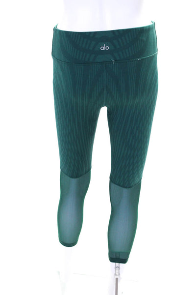 Alo Yoga Womens Tapered Leg High Waisted Compression Leggings Green Size Small