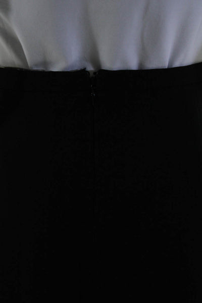 Max Mara Womens Front Darted Back Zippered Midi Straight Skirt Black Size EUR38