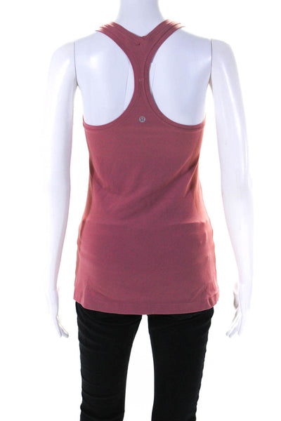 Lululemon Womens Jersey Knit Racer Back Tank Top T-Shirt Mauve Pink Size S