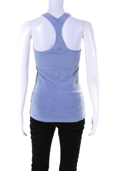 Lululemon Womens Jersey Knit Racer Back Tank Top T-Shirt Blue Size S