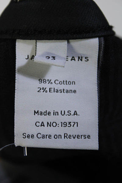 James Jeans Womens Faux Leather Distressed High Rise Skinny Jeans Black Size 23