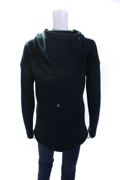 Sweaty Betty Womens Dark Blue Full Zip Long Sleeve Hoodie Top Size XS