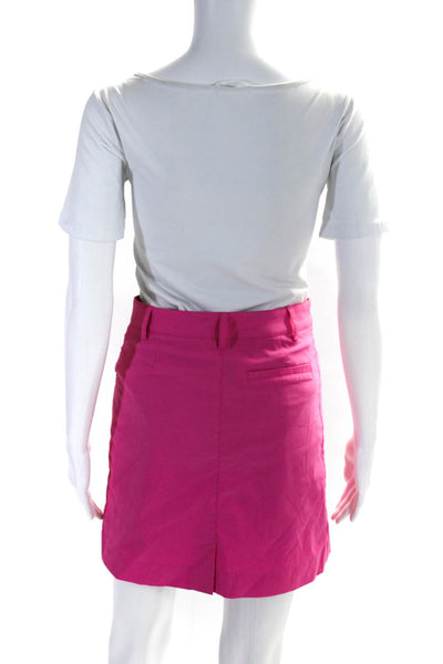 Golfino Womens Zipper Fly Mini Pencil Skirt Pink Size 2