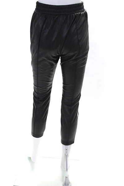 BB Dakota Womens Faux Leather High Rise Pull On Pants Black Size Extra Small