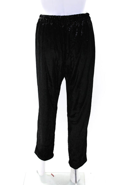 Xirena Womens Straight Leg Elastic Waist Shiny Pants Black Size Small