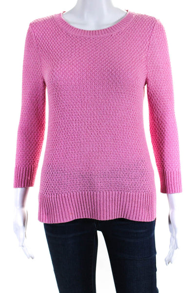 Lauren Ralph Lauren Womens Pink Crew Neck Long Sleeve Sweater Top Size S