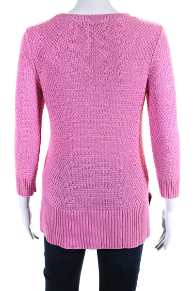 Lauren Ralph Lauren Womens Pink Crew Neck Long Sleeve Sweater Top Size S