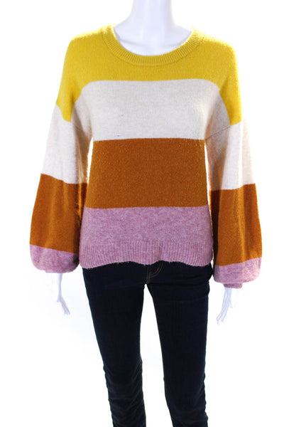 Madewell Womens Long Sleeve Crew Neck Knit Sweater Multicolor Size XS