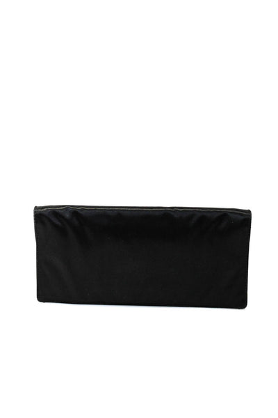 Marc Jacobs Womens Satin Sequin Lightning Bolt Clutch Bag Black