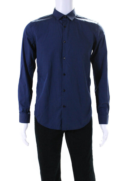 Calvin Klein Mens Long Sleeve Cotton Striped Button Down Shirt Blue Si -  Shop Linda's Stuff