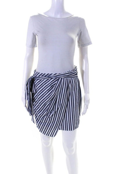 The Jetset Diaries Womens Striped Cornflower Halter Top Skirt Set Blue Size Medi