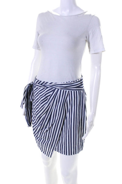 The Jetset Diaries Womens Striped Cornflower Halter Top Skirt Set Blue Size Medi