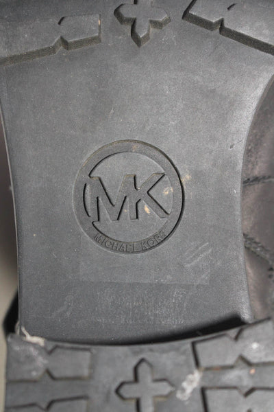 MK Michael Kors Womens Side Zip & Buckle Block Heeled Chelsea Boot Black 8.5