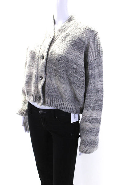 Romeo Gigli Womens Thick Knit Button Down Cardigan Sweater Gray Size EUR 44