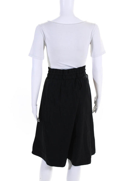 Rag & Bone Womens Cotton Drawstring Waist A Line Skirt Black Size S