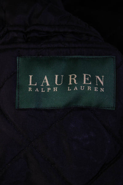 Lauren Ralph Lauren Mens Cashmere Collared Button Up Longline Coat Black Size 38
