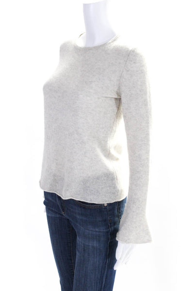 White + Warren Womens Cashmere Knit Crew Neck Long Sleeve Sweater Beige Size S