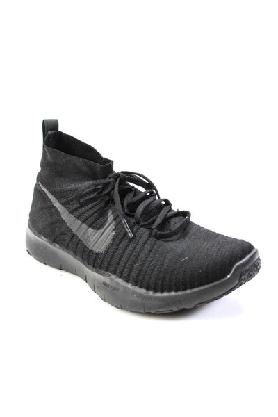 Nike Womens Training Ribbed Knit Nylon Mid Top Running Sneakers Black Size 10.5