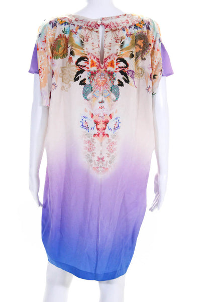 Etro Milano Womens Silk Abstract Print Ombre Kaftan Dress Multicolor Size 46