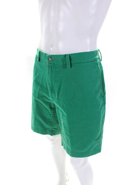 Polo Ralph Lauren Mens Kelly Green Cotton Classic Fit 9" Inseam Shorts Size 36