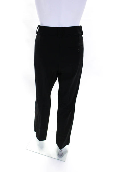 Dolce & Gabbana Womens Black Wool Pleated Straight Leg Dress Pants Size 42