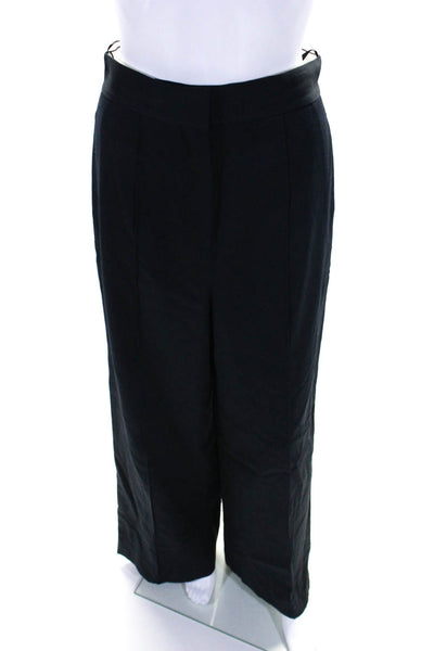 Heirloom Womens Navy Blue Wool Pleated High Rise Wide Leg Dress Pants Size 2