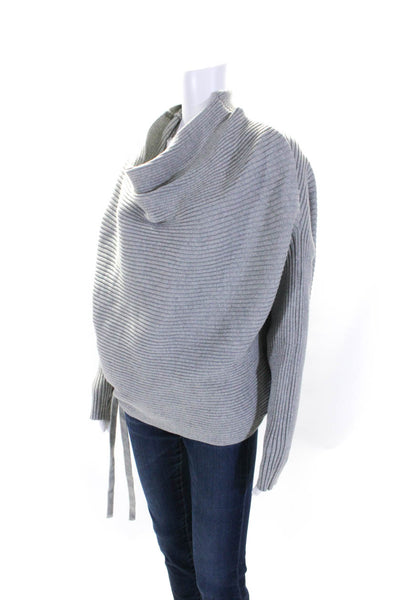 Designers Remix Charlotte Eskilden Womens Gray Mock Neck Sweater Top Size S