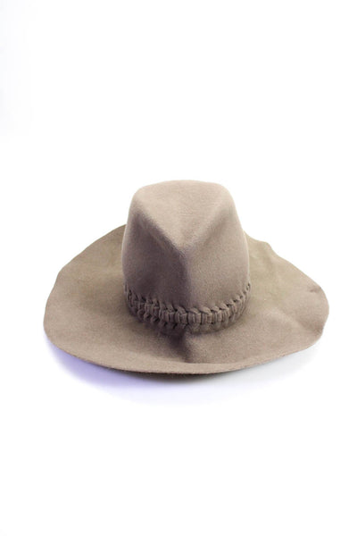 Lola Hats Womens Woven Banded Textured Western Wide Brim Hats Brown Size OS