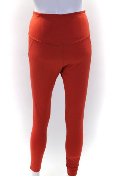 Girlfriend Collective Womens Tapered Compression Leggings & Top Set Orange Small